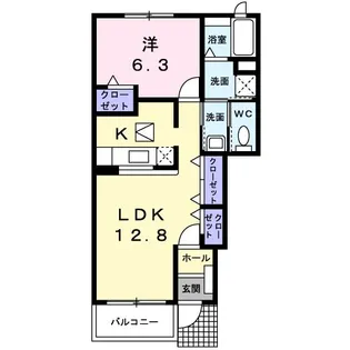 リーヴル・ディマージュ【1階】の間取り