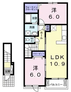 ラフィーネ【2階】の間取り