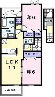 サニー&リブⅡ【2階】の間取り
