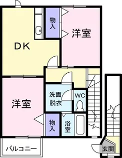パークハイツA【2階】の間取り