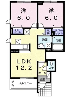 ベルデ ブリッサⅠ【1階】の間取り