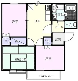 パークアベニューB【2階】の間取り