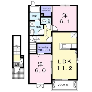 ノース フロンティアB【2階】の間取り