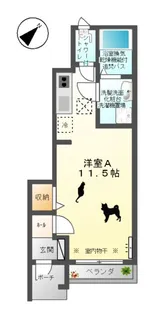 クレディール【1階】の間取り