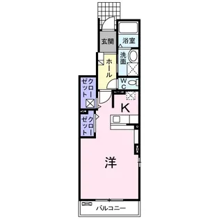 グリーンハイツB【1階】の間取り