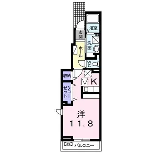 ベルフィオーレ【1階】の間取り