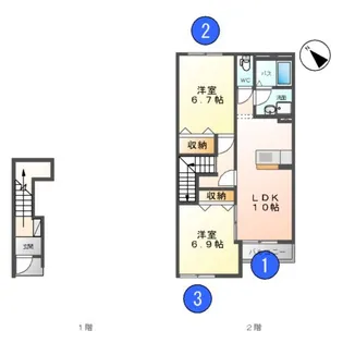 メルヴェイユ【2階】の間取り