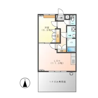 スーベニア【1階】の間取り