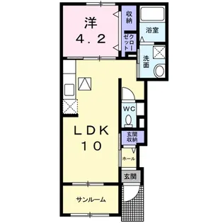 アルカンシエル【1階】の間取り