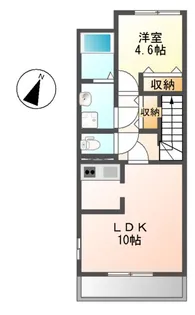 ガーデンシティ B【2階】の間取り