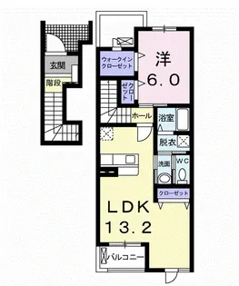 グリシーナ【2階】の間取り