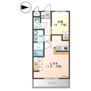 プレステージ佐野【3階】の間取り