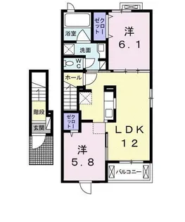 ボヌール ミー【2階】の間取り