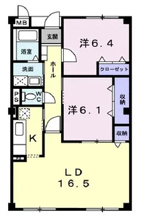 プレステージコートファミーユ館【2階】の間取り