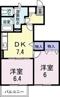 スウィート リークA【1階】の間取り