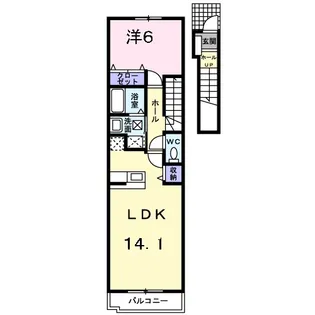 サンリット スクエアーS.K【2階】の間取り