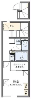レオパレスベルタB【201号室】の間取り