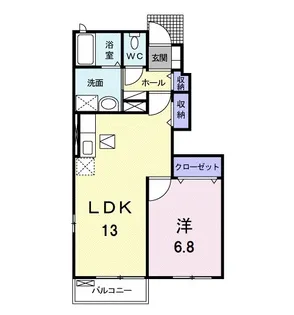 フォレストウィング・K【1階】の間取り