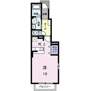 レスト ボア【1階】の間取り