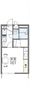 レオパレス渚【206号室】の間取り