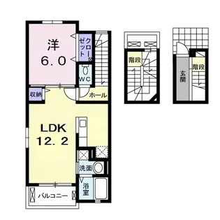ゼフィロス北島【3階】の間取り