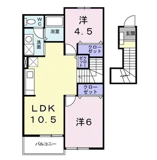 ドミール姫見【2階】の間取り