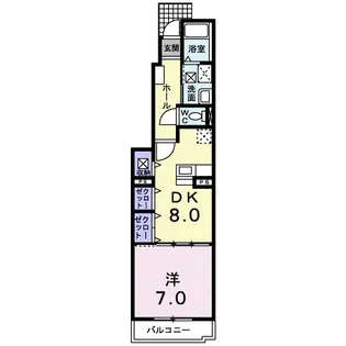 GLORY蘭【1階】の間取り
