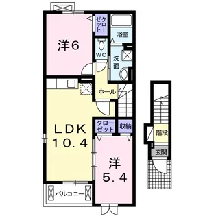 EAST・SIDE 弐番館【2階】の間取り