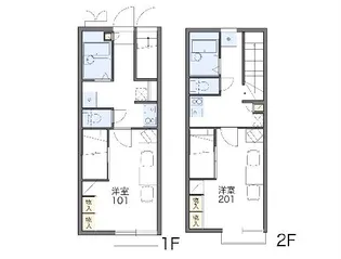 レオパレス喜楽来【106号室】の間取り