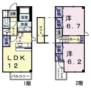 ヴァン ベール【1階】の間取り