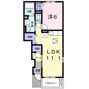 EAST・SIDE 弐番館【1階】の間取り