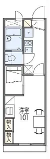 レオパレス瑞光【206号室】の間取り