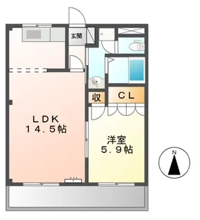 ホワイトハウス草間【2階】の間取り