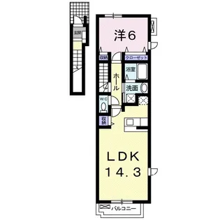 リベーラB【201号室】の間取り