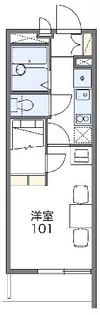 レオパレスHANANAKA【203号室】の間取り