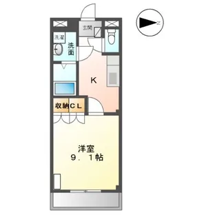 エルヴェ東小向Ⅱ【2階】の間取り