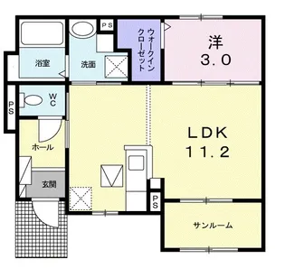 シャルムB【1階】の間取り