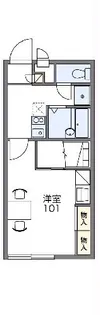 レオパレス薬師【102号室】の間取り