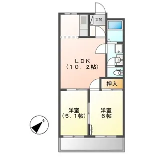 ネオポリス東幸【2階】の間取り
