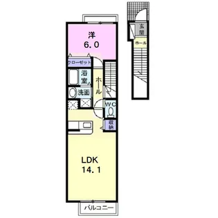 フレスクーラ【2階】の間取り