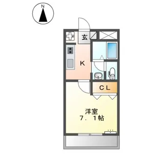 グリーンベル五番館【1階】の間取り