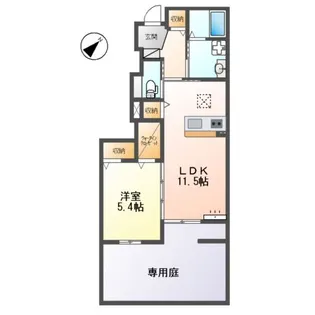 コーポ山内 伍番館【1階】の間取り