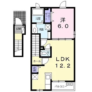 プロムナード牛川通G【2階】の間取り