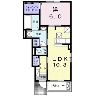 シャルマンドミール【1階】の間取り