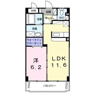 ヒルズガーデン【1階】の間取り