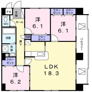 メゾン シリウス【9階】の間取り