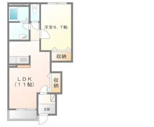 コンフォース鳩山【1階】の間取り