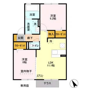 グリーンコートLH【1階】の間取り