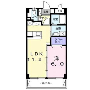 カルムヴィラいさおし【4階】の間取り