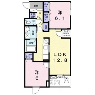プラウド久世【3階】の間取り